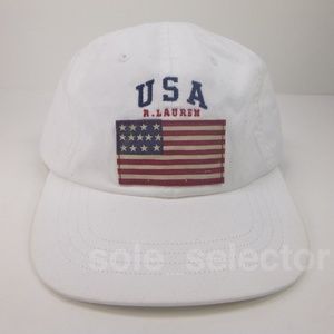 NWT Polo Ralph Lauren Baseball USA Flag Strapback